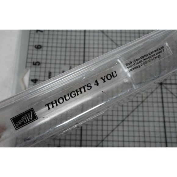 Stampin Up! THOUGHTS 4 YOU Wood Mounted Rubber Stamps 1997 - Picture 6 of 6